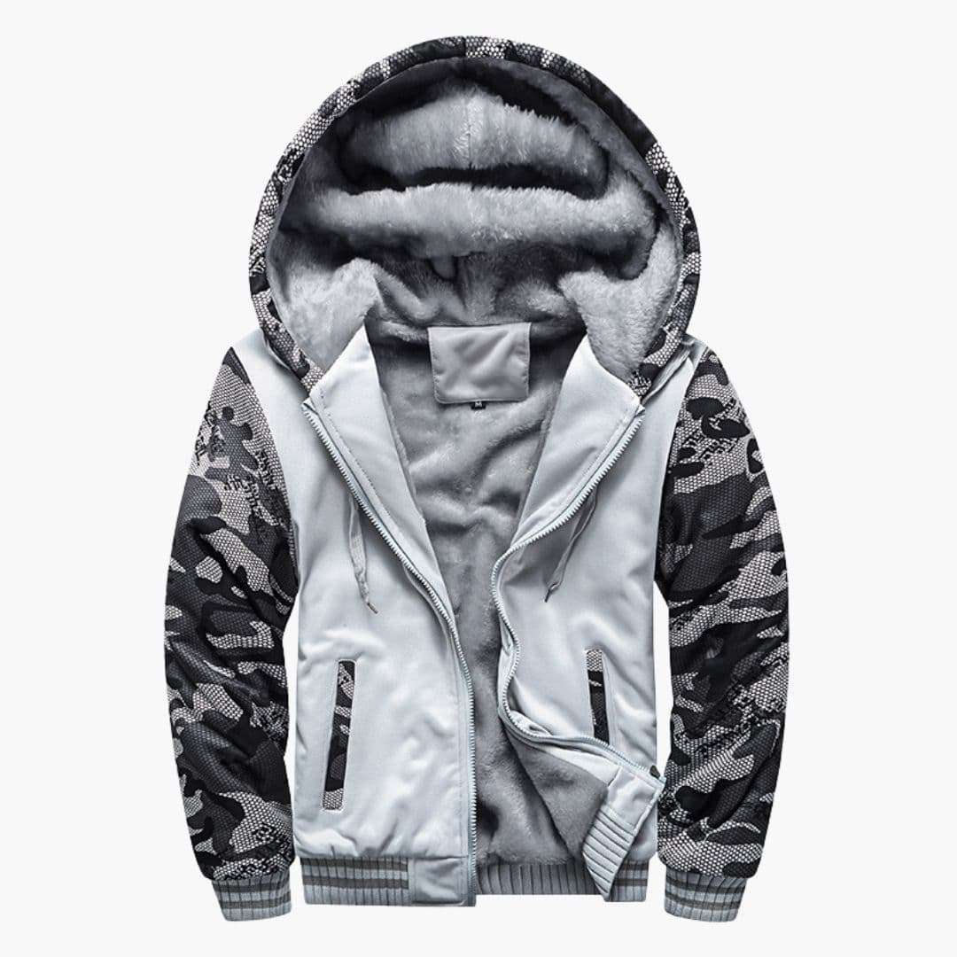 Men's Hoodie Jacket with Fleece Lining