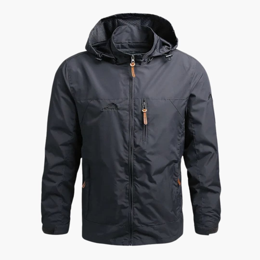 Men's Hoodie Jacket with Zipper Closure and Pockets