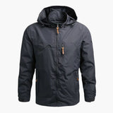 Men's Hoodie Jacket with Zipper Closure and Pockets