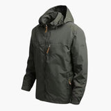 Men's Hoodie Jacket with Zipper Closure and Pockets