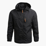 Men's Hoodie Jacket with Zipper Closure and Pockets