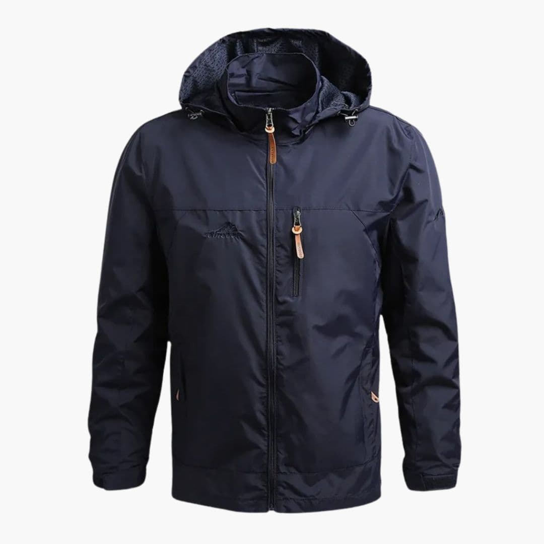 Men's Hoodie Jacket with Zipper Closure and Pockets