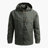 Men's Hoodie Jacket with Zipper Closure and Pockets