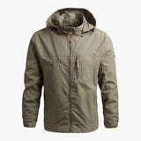 Men's Hoodie Jacket with Zipper Closure and Pockets