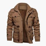 Men's Hoodie Jacket with Multiple Front Pockets
