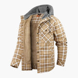 Men's Flannel Jacket with Hood