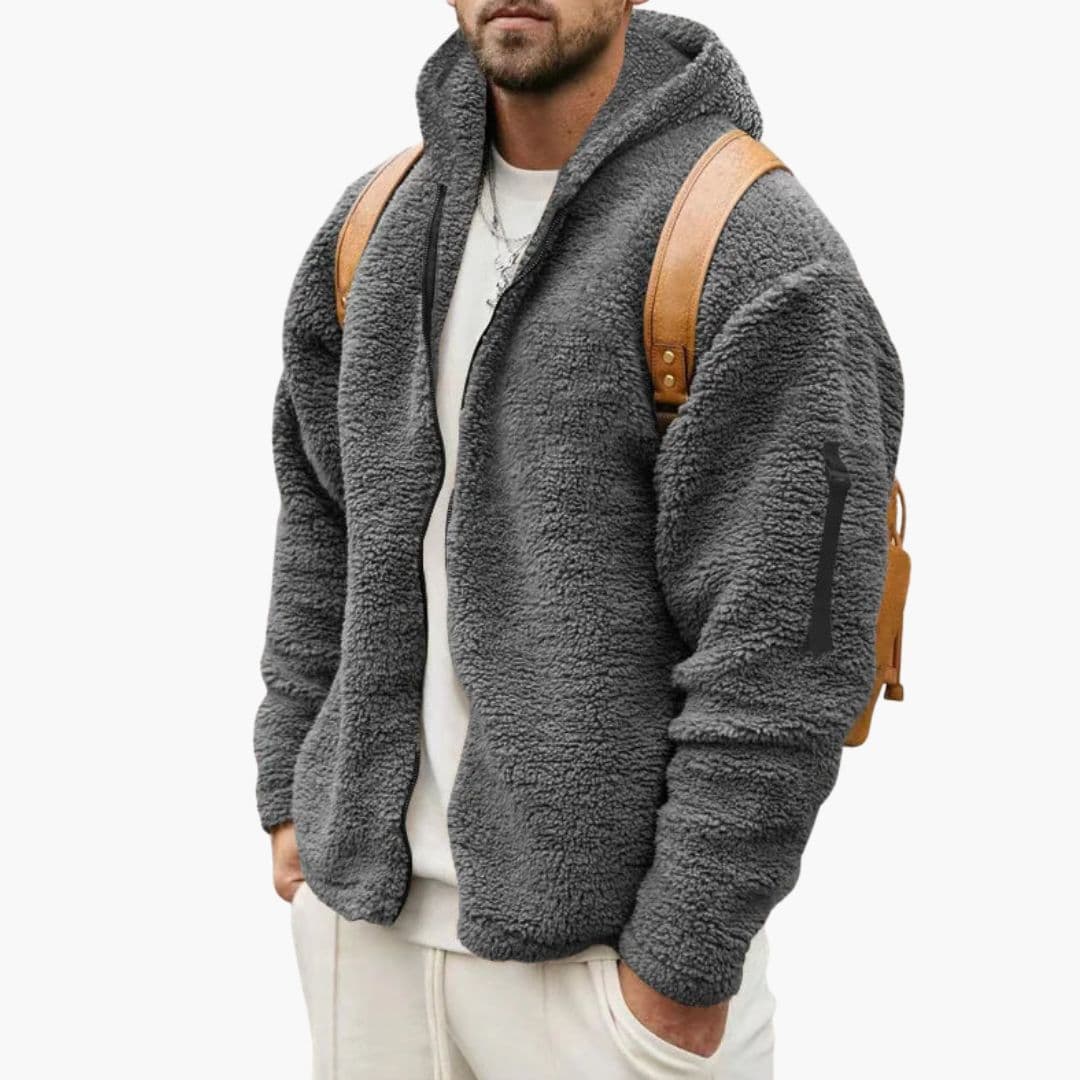 Men's Fleece Jacket with Hood