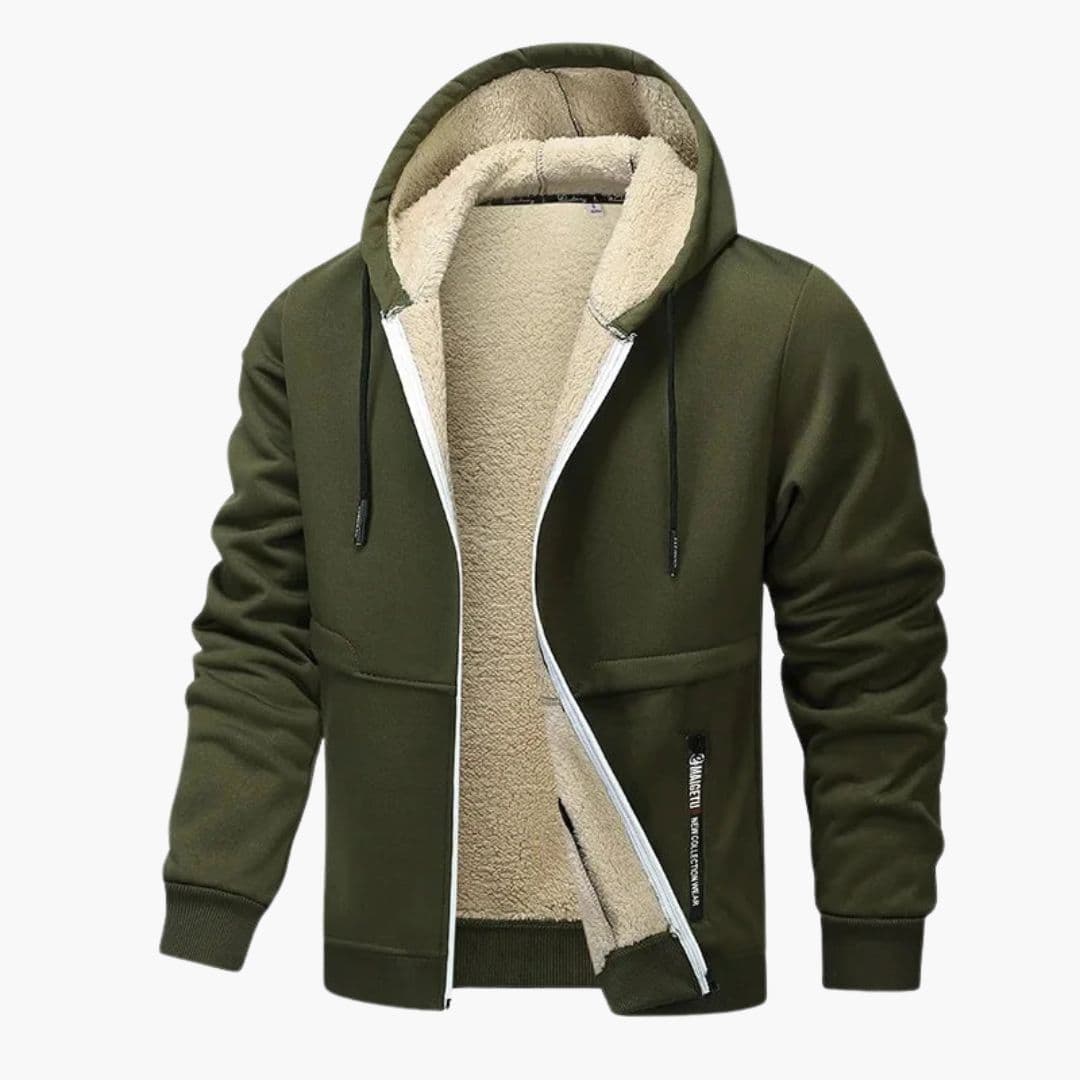 Men's hooded jacket with inner lining