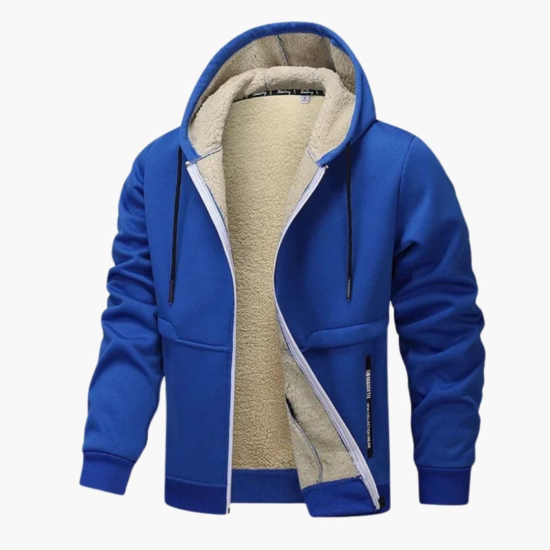 Men's hooded jacket with inner lining