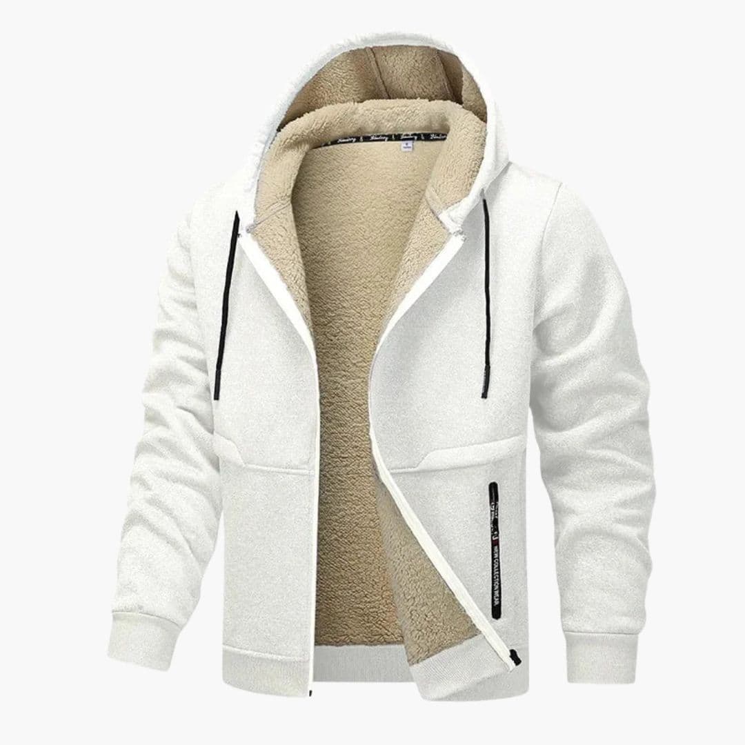Men's hooded jacket with inner lining