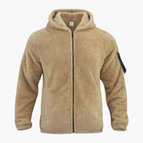Men's hoodie jacket with zipper closure