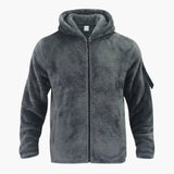 Men's hoodie jacket with zipper closure