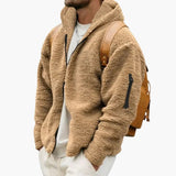 Men's hoodie jacket with zipper closure