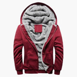 Men's hooded jacket with zip closure and front pockets