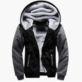 Men's hooded jacket with zip closure and front pockets