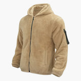 Men's hooded jacket with zipper closure