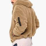 Men's hooded jacket with zipper closure