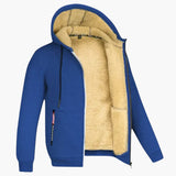 Men's hooded jacket with zipper closure