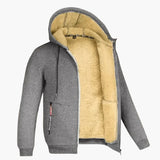 Men's hooded jacket with zipper closure