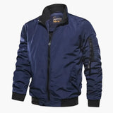 Men's bomber jacket with zipper and sleeve pocket