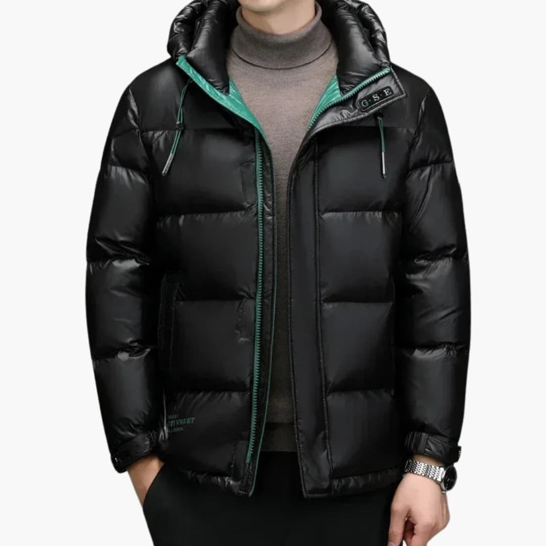 Men's winter jacket with hood