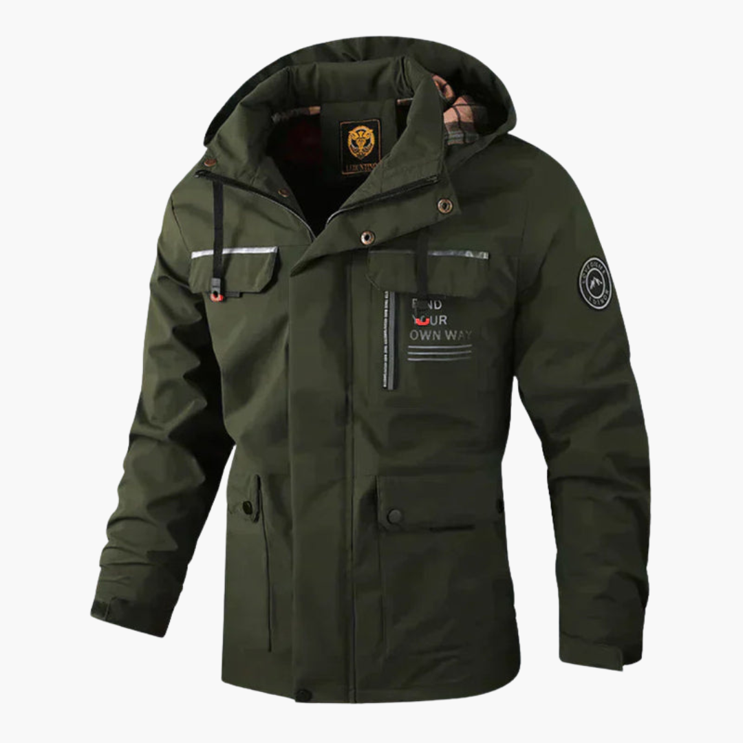 Men's winter jacket with hood