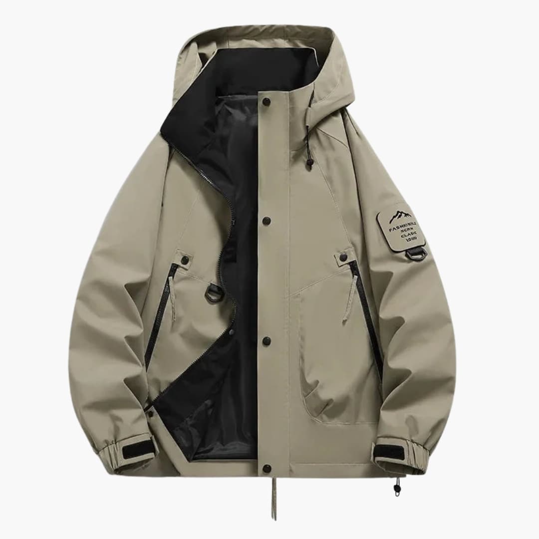 Unisex ski jacket with integrated hood and full zip