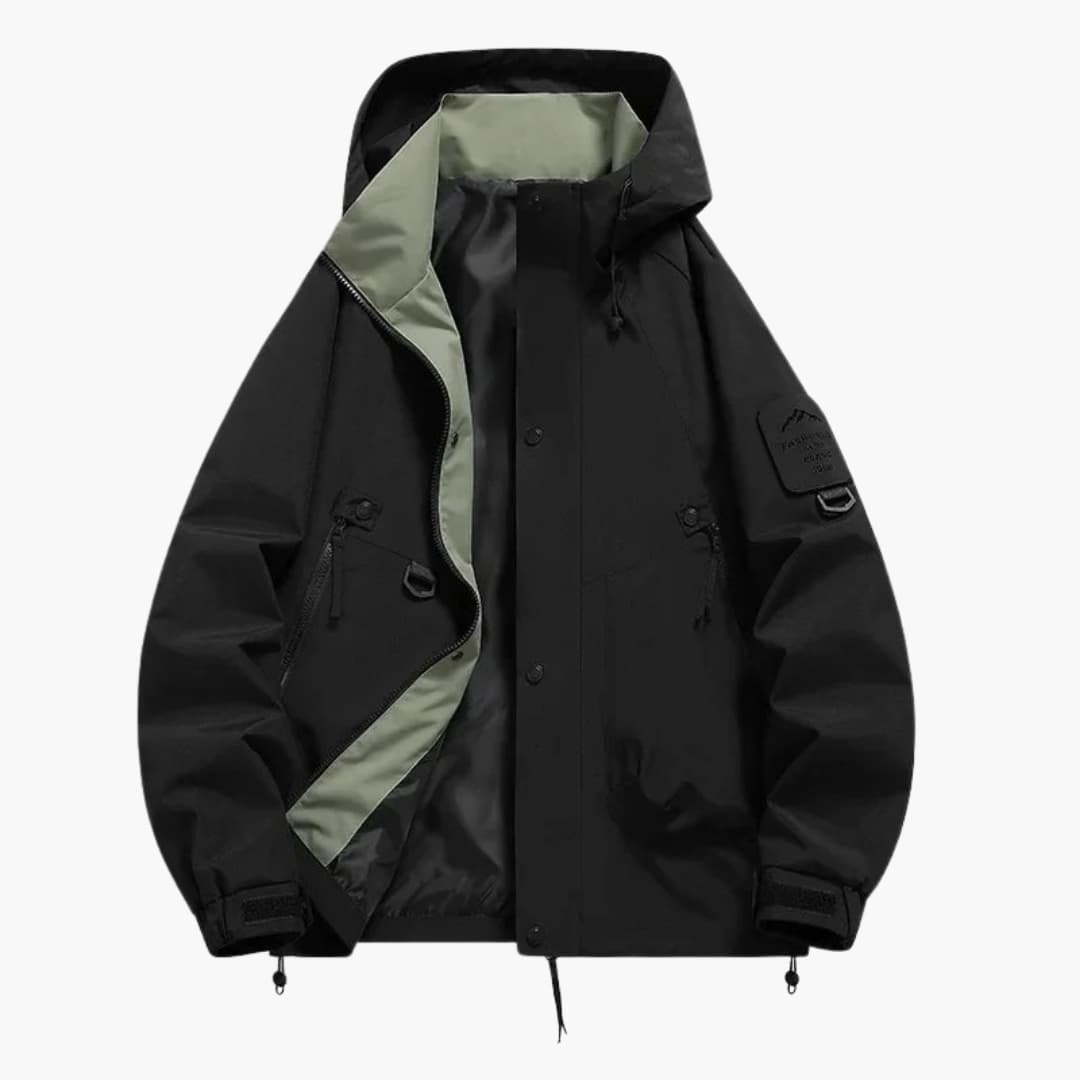 Unisex ski jacket with integrated hood and full zip