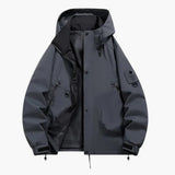 Unisex ski jacket with integrated hood and full zip