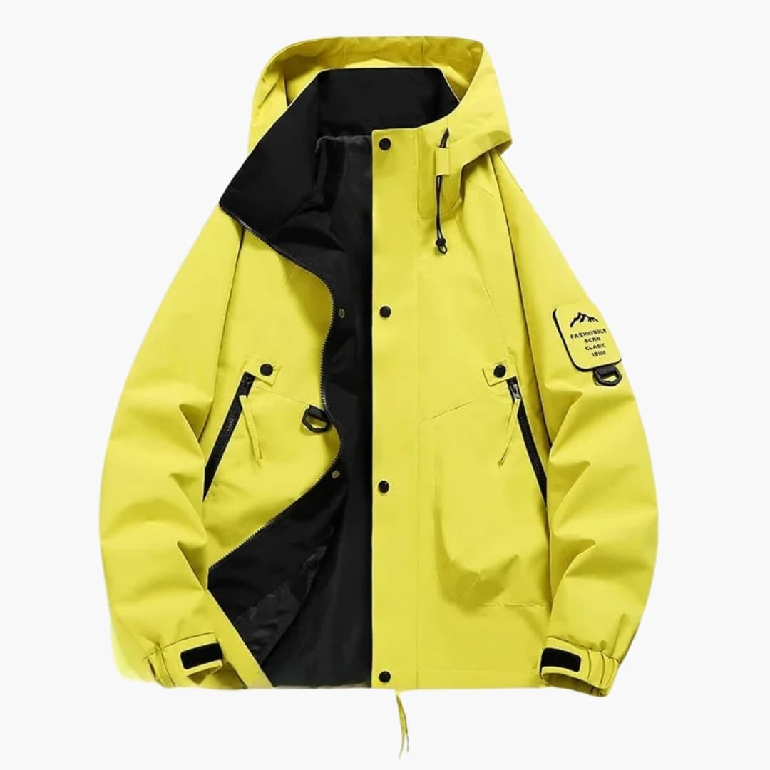Unisex ski jacket with integrated hood and full zip