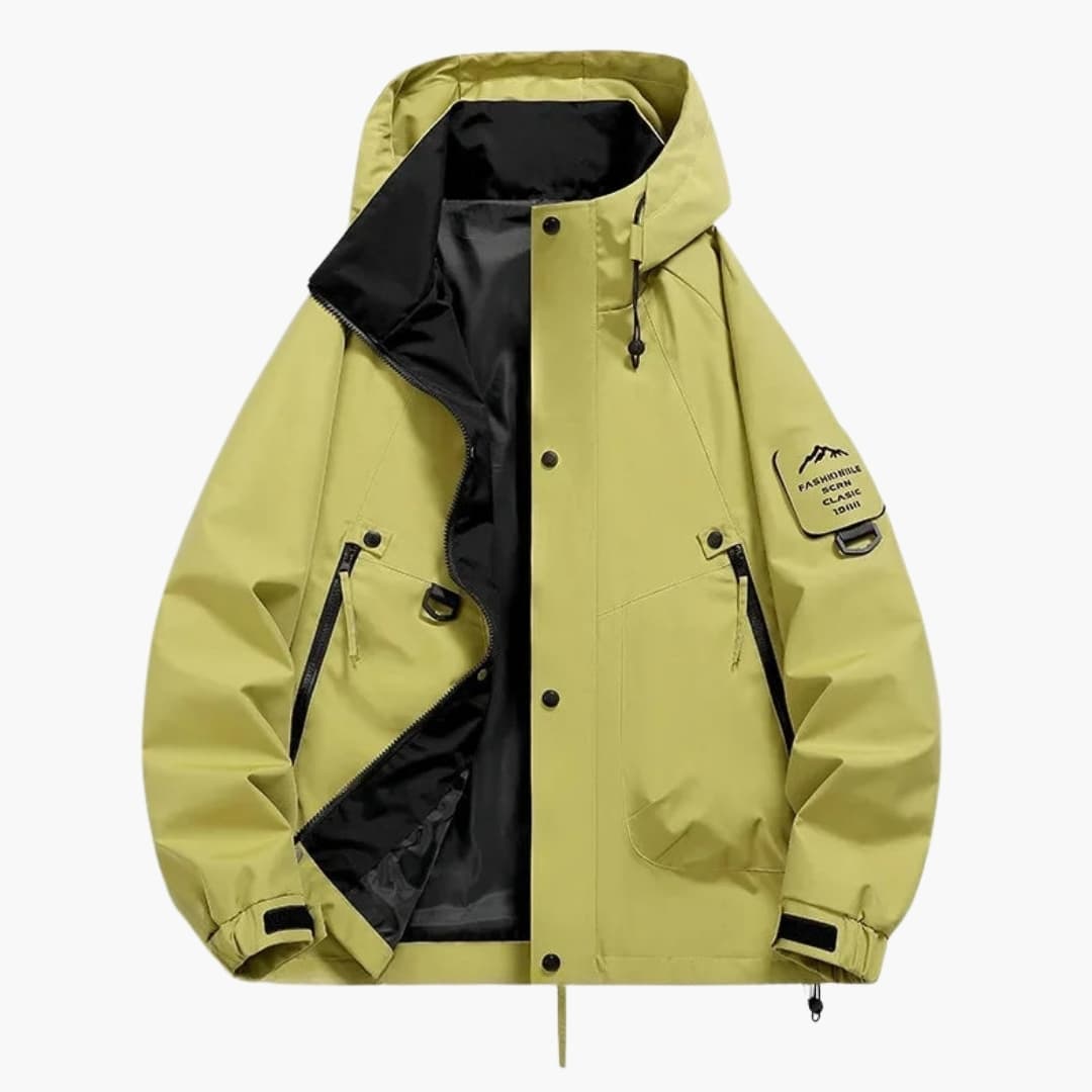 Unisex ski jacket with integrated hood and full zip