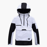 Unisex ski jacket with hood and zippered pockets