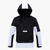 Unisex ski jacket with hood and zippered pockets