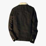 Men's denim jacket with button closure