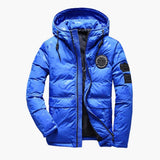 Men's hooded jacket with insulating lining