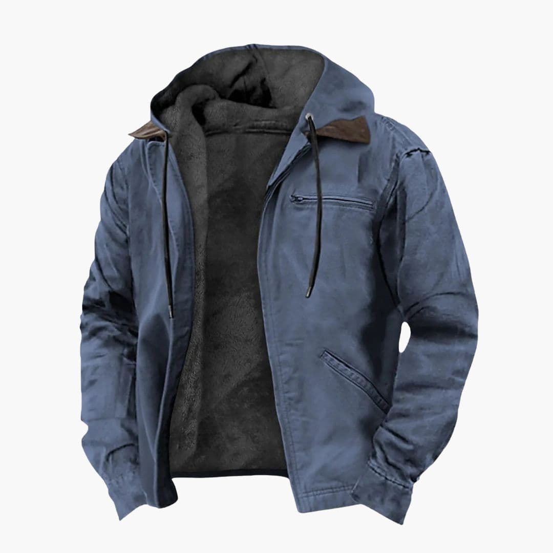 Men's hooded jacket with pockets