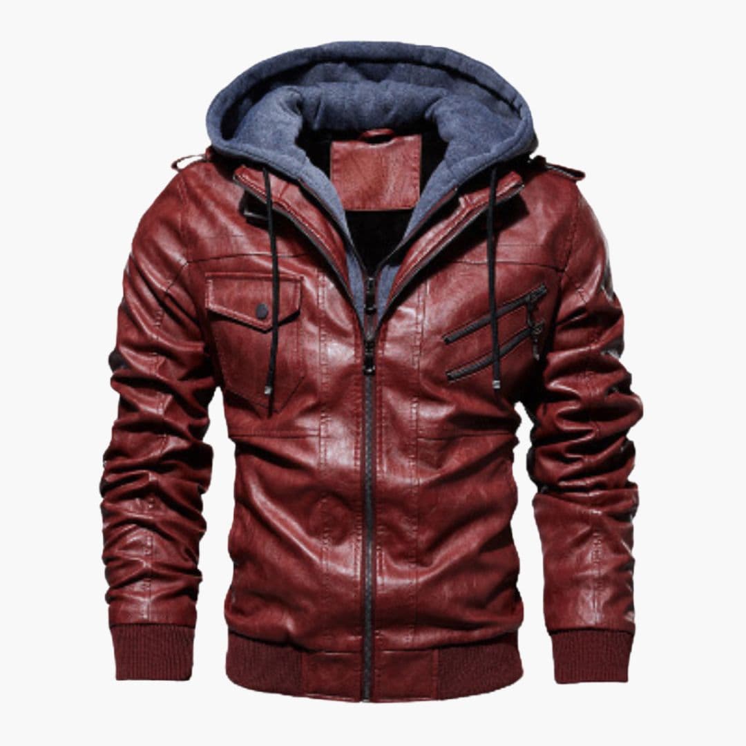 Men's hooded jacket with multiple pockets