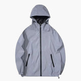 Men's jacket with hood and reflective details
