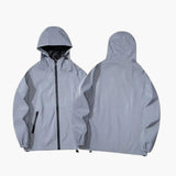 Men's jacket with hood and reflective details