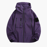 Men's jacket with hood and multiple pockets