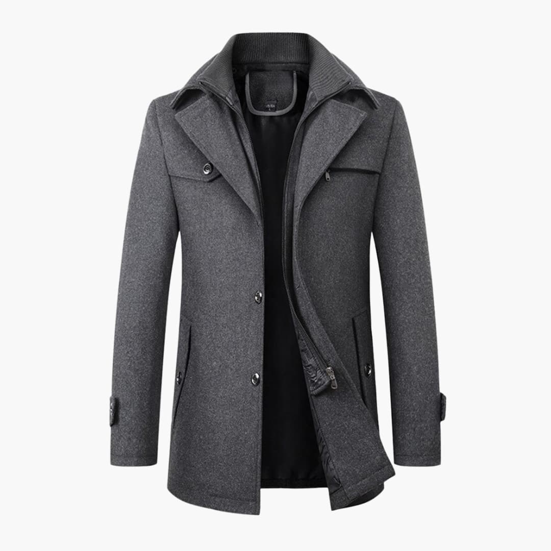 Men's jacket with buttons and zipper
