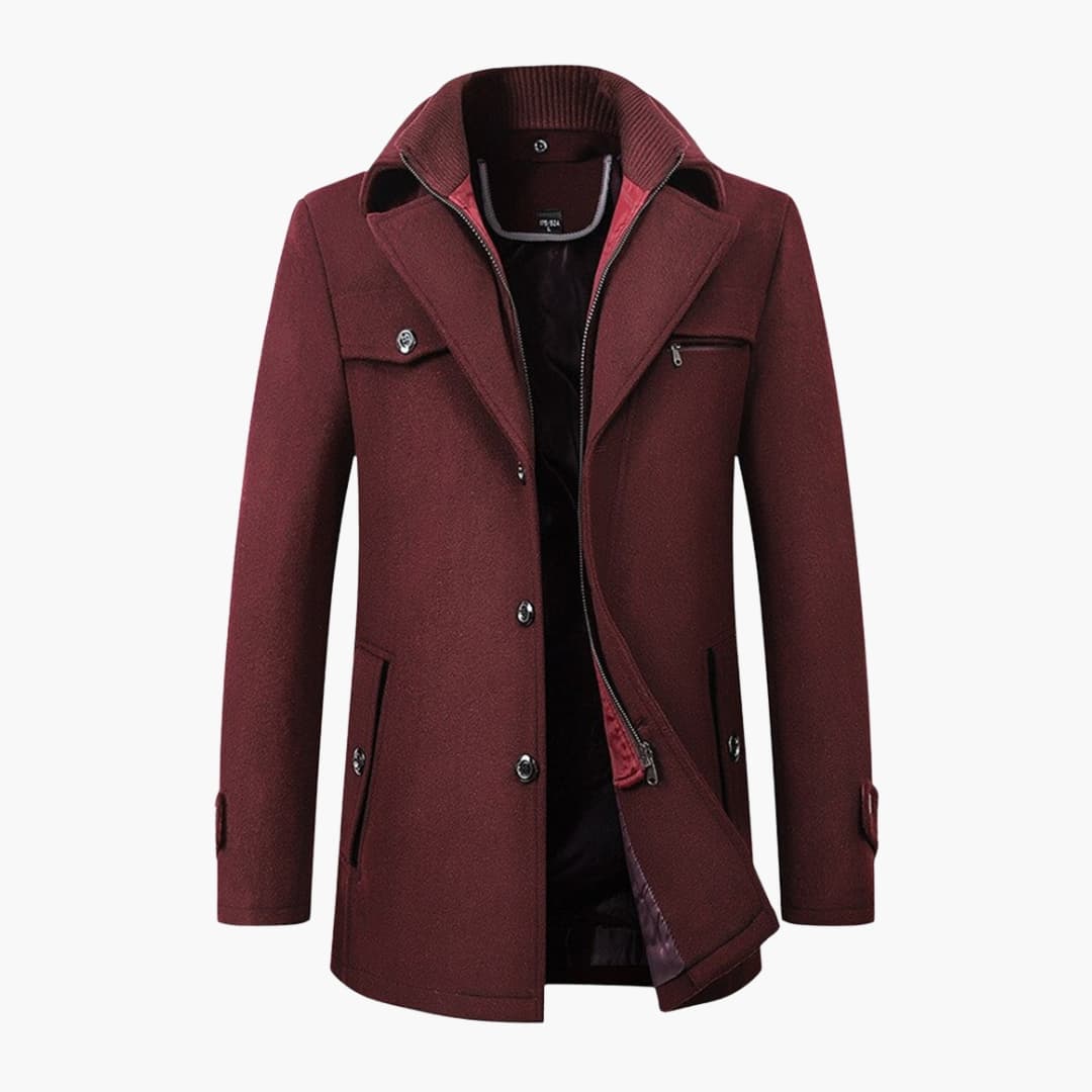 Men's jacket with buttons and zipper