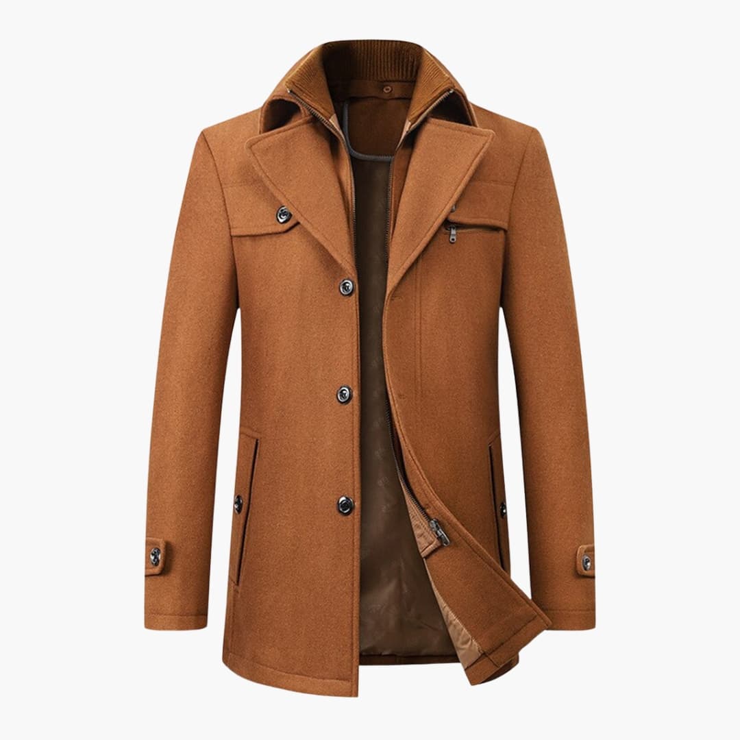 Men's jacket with buttons and zipper