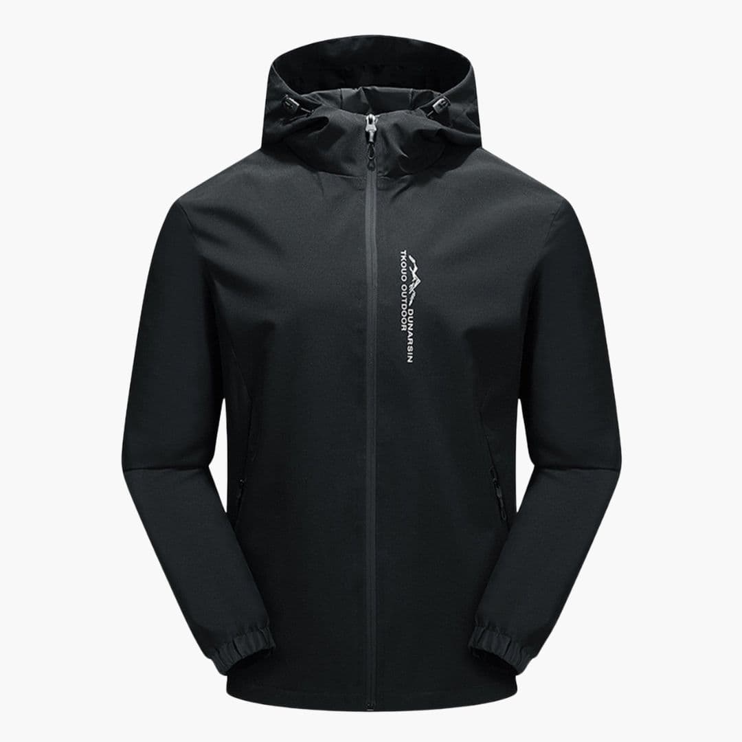 Men's jacket with hood and long sleeves