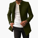 Men's jacket with modern collar and straight cut