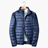 Men's jacket with stand-up collar and zip closure