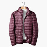 Men's jacket with stand-up collar and zip closure