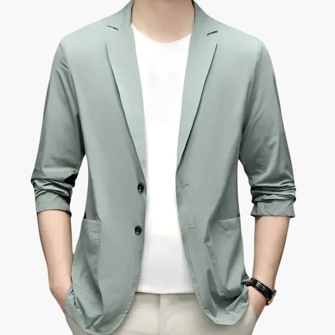 Men's jacket with slim fit and front buttons