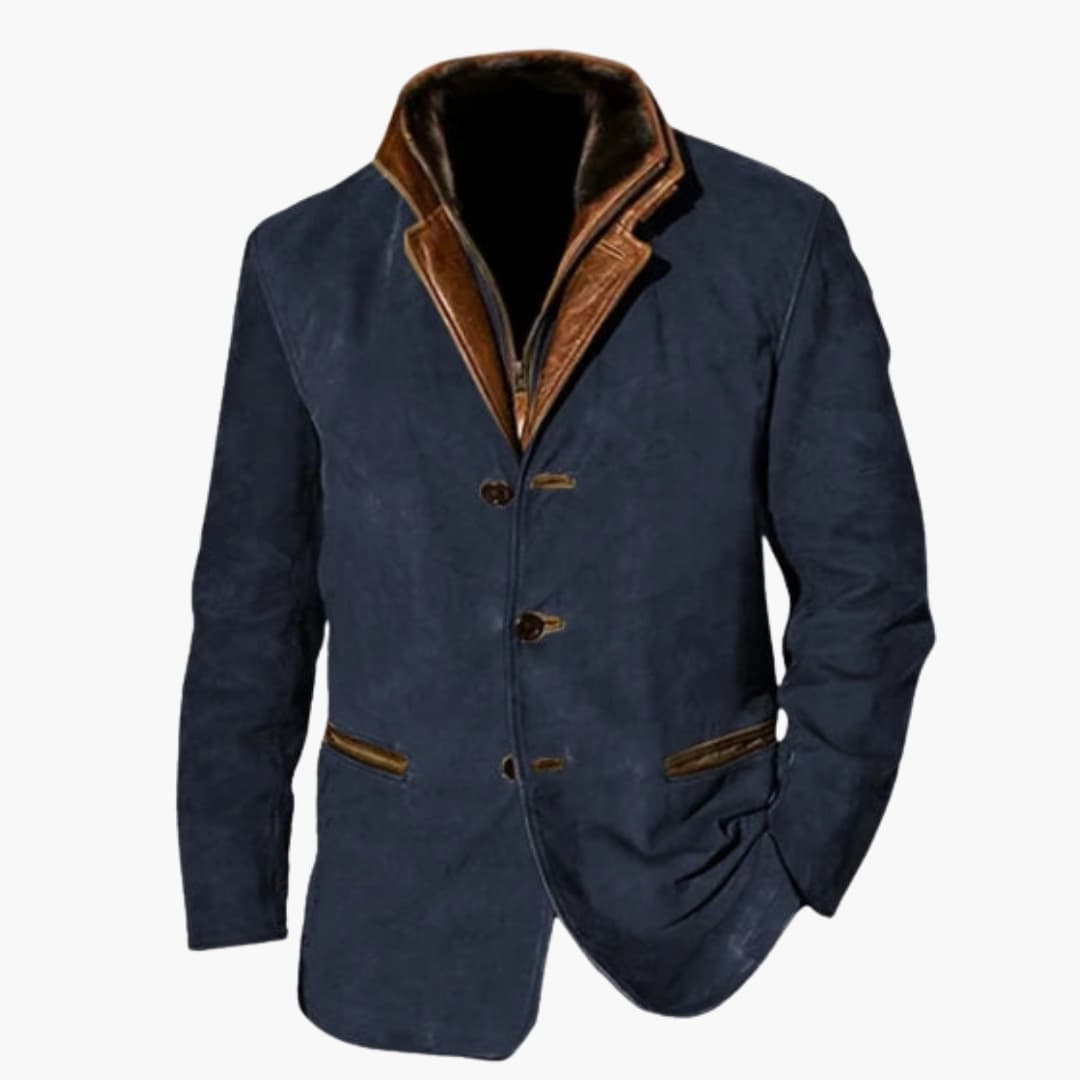 Men's jacket with button closure