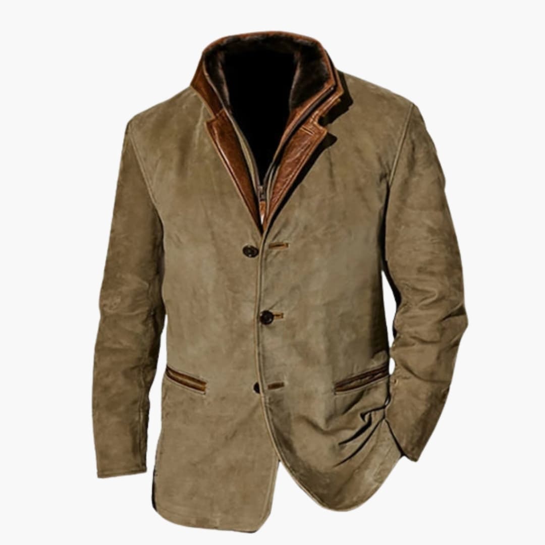 Men's jacket with button closure